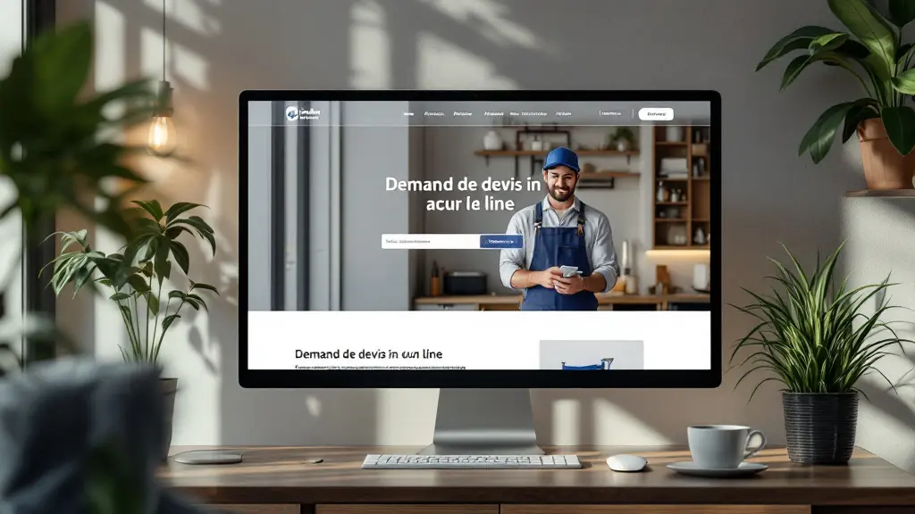 Site web d'un plombier avec une demande de devis en ligne