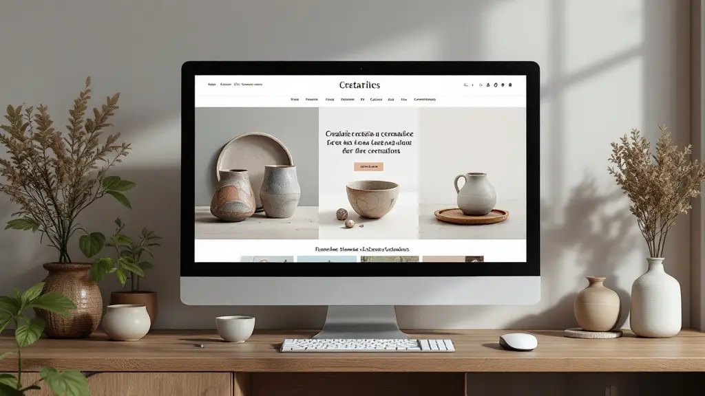 Site de vente en ligne d'une créatrice de céramique et de ses créations